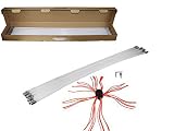 VEVOR Chimney Sweeping Brush Rotary Chimney Brush 315Inch Chimney Brush Rod Kit 8 Rods with Nylon Flexible Rods (8 Rods)
