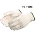 10 Pairs White Factory Industry Protect Knitted Cotton Work Gloves primary