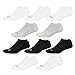 Avia Women''s No-Show Athletic Low Cut Socks (10 Pack), Size 4-10, WhiteGreyBlack