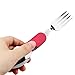 Camping Utensil Set 3 in 1 Foldable Multi-function Stainless Steel Pocket Fork Spoon Knife Kits Brilliant Eating Utensil for Hiking/Survival by Buycitky