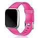 Wepro Replacement Bands Compatible with Fitbit Versa SmartWatch, Versa 2 and Versa Lite SE Sports Watch Band for Women Men, Small, Rose Pink