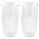 Nutribullet Blender 32 oz Tall Cup (2-Pack) | One Large Premium Boder Plastic Replacement Container for Pro 900 Watt or 600 Blenders