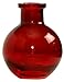 Ivy Lane Design 5-Pack Transparent Glass Vases, 3.5-Inch, Red
