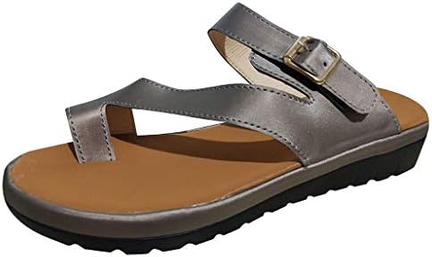 Women Comfy Platform Toe Ring Wedge Sandals Shoes Summer Open Toe Ankle Casual Shoes Roman Slippers Sandals