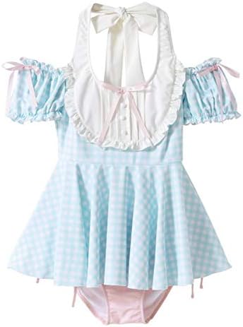 Amazon Co Jp ディアマイラブ Dearmylove 夢展望 水着 カフェメイドライク M サックスギンガム レディース 服 ファッション小物