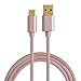 CableCreation Type C to Type A Cable, 1.6ft USB-C Fast Charge Cord, with 56K Ohm Resistor, Compatible MacBook 12-inch, Galaxy S9/S9 Plus, Pixel XL 2, 0.5M Rose Gold