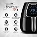 Gourmia GAF318 4 Qt Digital Air Fryer - Oil-Free Healthy Cooking - 7 One Touch Preset Modes - Removable, Dishwasher-Safe Tray - Free Recipe Book Included