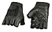 Milwaukee Leather Men's Leather Mesh Combo Fingerless Gloves, Black SH217 (M)