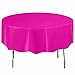 Unique 99137 Round Pink Plastic Tablecloth, 84
