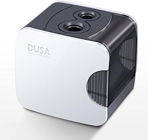 Electric Pencil Sharpener , DUSA - Double Hole For NO. 2 and Colored Pencils（Drawing, Coloring) - Students , Kid Friendly , Artist - USB / Battery Operated