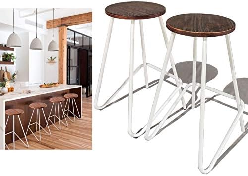 Diwhy Vintage Industrial Bar Stools Retro Kitchen Bar Chairs