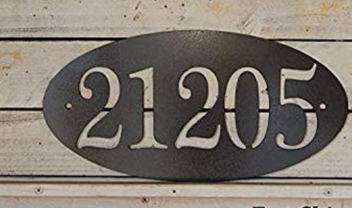 Address Signs - Large Oval House Number Plaque, Door Number, Metal House Number, Metal Art, Address Number, Number Sign, Mailbox Numbers, House Sign, HN1081