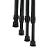 Ogrmar 4PCS 15.7”-28.5” Spring Tension Curtain Rod Adjustable Length Cupboard Bars Curtain Rod (Black)
