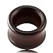 ZS Vintage Natural Brown Black Wood Organic Ear Tunnel Plugs Stretcher Gauges for Men and Women (Brown,11/16