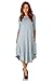 Simply Ravishing Rayon Span 3/4 Sleeve Rounded Hem Mid-Length Maxi Dress, Small (Size: Small - 5X)