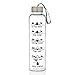 Godinger 20oz Motivational Bottle Fitness Workout Sports Water Bottle with Unique Timeline Measurements Goal Marked Times For Measuring Your Daily Water Intake, BPA Free IMPROVED WRISTBAND AND COVER