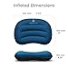 Agile Gear Camping Pillow - Inflatable Ultralight Camp and Backpacking Sleeping Pillow - Compact Soft Compressible, Packable, Ergonomic Neck and Lumbar Support for Travel in Dark Blue
