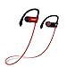 Bluetooth Headphones, iXCC Bluetooth 4.0 Wireless Stereo Headset In-ear Noise Cancelling Sweatproof Sport Earbuds with Mic for Smartphones - Red