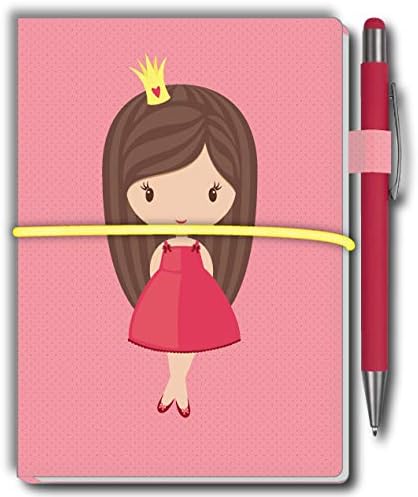 nourish small (7x5 in) memo pad with sticky notes, stylus pen & 1 extra pad- Multi color