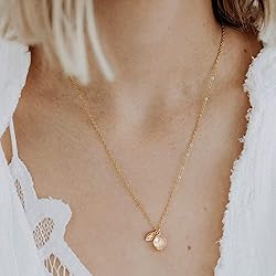Dainty August Birthstone Necklace with Initial