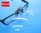 KIKAR Clip n Flip Magnifying Glass 2x Power +4.00 Diopters
