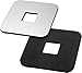 Stainless Steel Table Coaster Set - 6 Square Coasters to Prevent Stains and Scratches by Juices, Beverages, Glasses, Bar Drinks, Mugs, Coffee Cups, Wine Stemware by Pro Chef Kitchen Tools