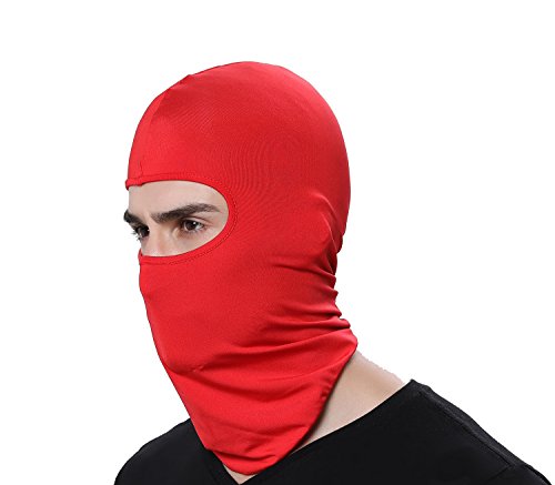 GAMWAY Ski Mask Balaclava Hood Skullies Beanies Outdoor Sports Cycling Hat (Red)