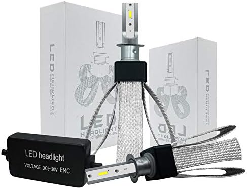 H1 H7 H11 9005 9006 H4 LED Headlight Bulbs,Combo Package (2 sets) Seoul CSP Led Chips - 9600LM Hi Lo Beam 6000K Xenon White,H4