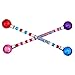 15 Long Cheerleader Baton Sticks Glitter Baton (2 Pack) Twirling for Girls Marching Band Games Toy with 2 GosuToys Stickers Gift Bundle
