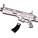 THEPINKFLAMINGO Automatic Assault Rifle Key Chain Toy (Metal Scar)