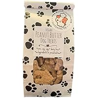 Dulces para perros de mantequilla de maní de 5 oz / Hecho a mano / Sin maíz, soya y sin lácteos / Sin huevo / Vegano / Sin conservantes, rellenos ni colorantes añadidos