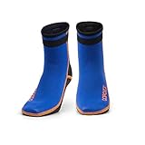 COPOZZ Diving Socks 3mm Neoprene Beach Water Socks, Surfing Thermal Flexible Kayaking Anti Slip Wetsuit Boots for Rafting Snorkeling Swim Sailing for Youth Men Women