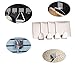 NELXULAS Stainless Steel 3M Self Adhesive Hooks,No rust, aesthetics, Great for Bath room,Bedroom,Living room,Shower room and Fitting room,Set of 4 (4, Concise)