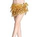 ZLTdream Women's Belly Dance Hip Scarf with Three Rows of Sequins Fringe