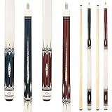 Set of 2 Pool Cues 58 inch Pool Cue Stick with 13mm