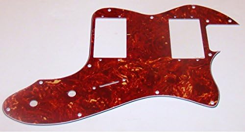 Telecaster Thinline Replacement Pickguard for Two Fender Wide Range Humbuckers - Red Tortoise Shell