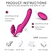 Vibrating Strapless Strap on Dildo Vibrator Sex Toys – Adorime Silicone Rechargeable Remote Control Female Clitoris Stimulate Adult Toy G-Spot Massager for Lesbian and Women