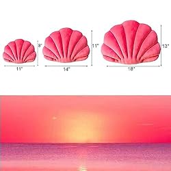 YRXRUS Shell Pillow, Peach Pink Shell Shaped