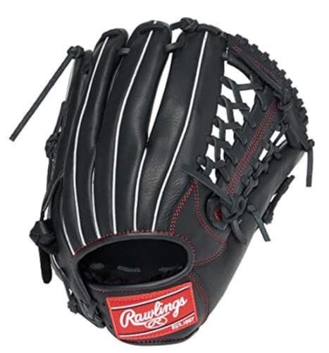 【特別版】ローリングス(Rawlings) 大人 一般 野球 グローブ GRXPMN55 11.75インチ 軟式/ソフトボール兼用 オールラウンド ブラック 右投げ(左手着用)
