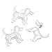Housweety 30PCs Pendants Dog Animal Silver Plated 16x15mm