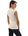 PattyBoutik Women Ruched V Neck Sleeveless Blouse (Off-White Small)