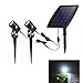 DINGLILIGHTING Solar Spot Lights - 2-in-1 Waterproof LED Landscape Spotlights for Yard, Garden, Driveway, Patio, Lawn - Auto On/Off Daylight