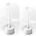 LED Fiber Optic Christmas White Tabletop Tree Set of 2 Color Changing Holiday Decoration