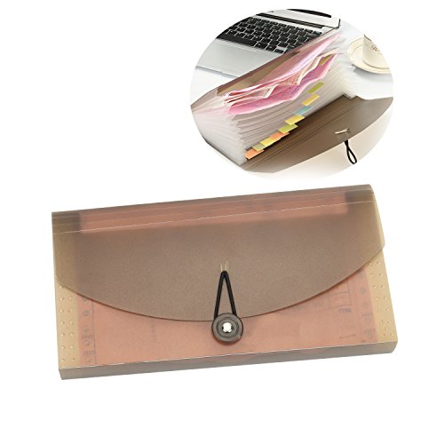 13 Pocket Expanding Check Bill File Folder Accordion File Folder for Coupons Receipts Invoices Checks