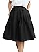 Allegra K Women's High Waist Floral Jacquard Pleated A Line Skirt