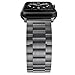 Simpeak Band Compatible with Apple Watch 42mm 44mm Series 6 SE 5 4 3 2 1, Women Men Solid Stainless Steel Business Band Strap Replacement for iWatch 42 44, Small Black