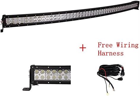 Dwarfstar 53inch 300w LED Curved Work Light Bar Combo Beam Off Road Truck 4wd SUV ATV with Free Wiring Harness(300w combo curved)