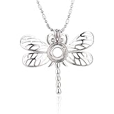 LGSY Silver Plated Dragonfly Cage Pendants Crafting Charm for DIY Necklace Bracelet Jewelry Making