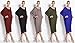 Longwu Womens Autumn Long Sleeve Cotton Overall Dress Loose Fit, Black, Medium