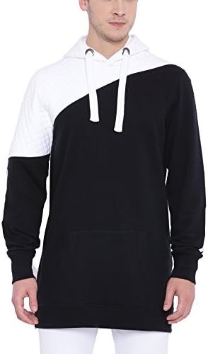 ATTIITUDE Black Color Blocking Longline Hoodie